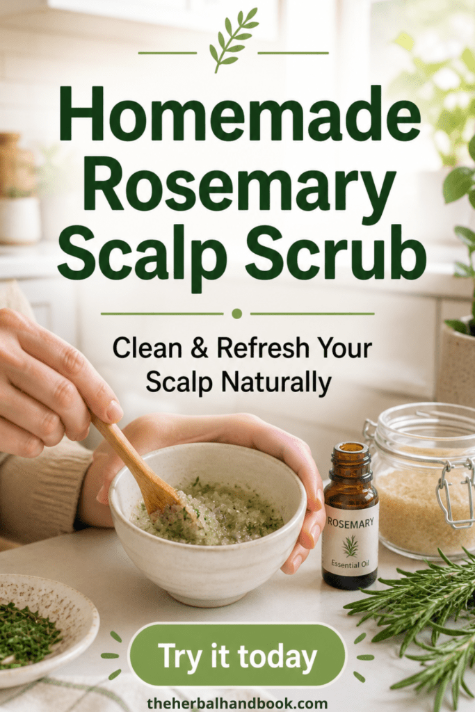 Homemade DIY Scalp Scrub with Rosemary for a Fresh, Clean Scalp