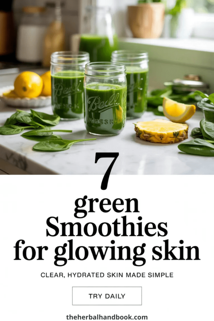 7 Green Smoothie Recipes for Healthy Glowing Skin (Easy & Actually Delicious)