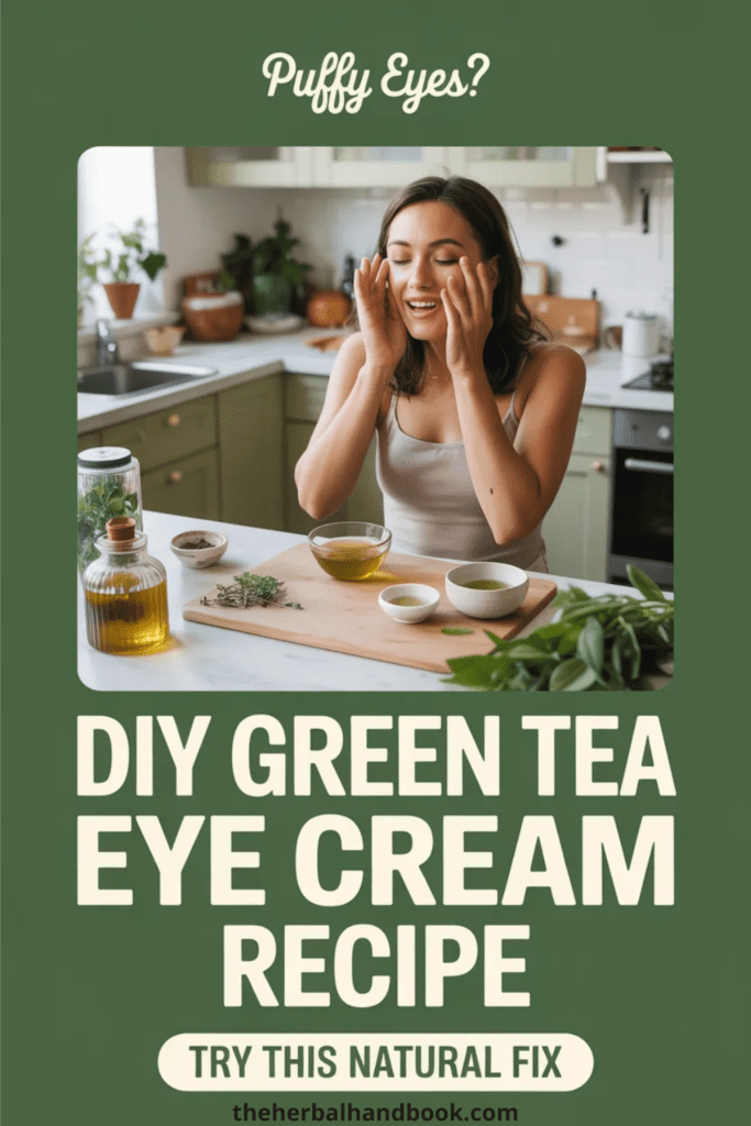 DIY Green Tea Eye Cream Recipe for Puffy Eyes and Tired Skin