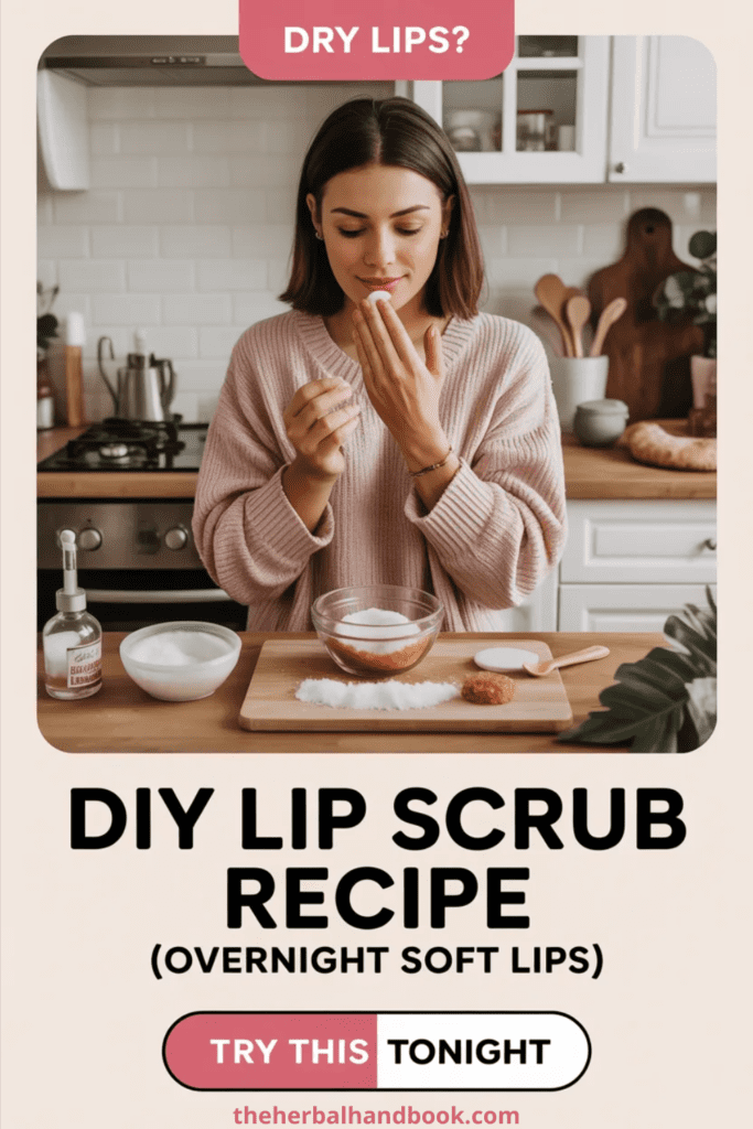 DIY Lip Scrub Recipe That Makes Lips Soft Overnight (So Easy & Gentle)