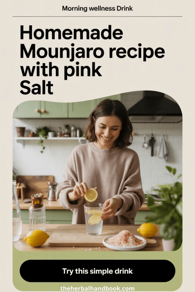 Homemade Mounjaro Recipe with Pink Salt: Morning Drink You Can Make in 2 Minutes