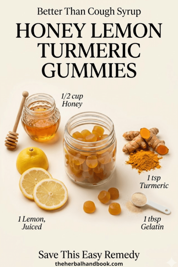 Honey Lemon Turmeric Gummies Recipe That Tastes Better Than Cough Syrup