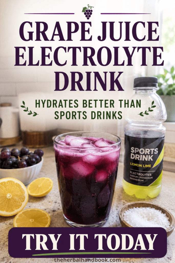Grape Juice Electrolyte Drink That Hydrates Better Than Sports Drinks