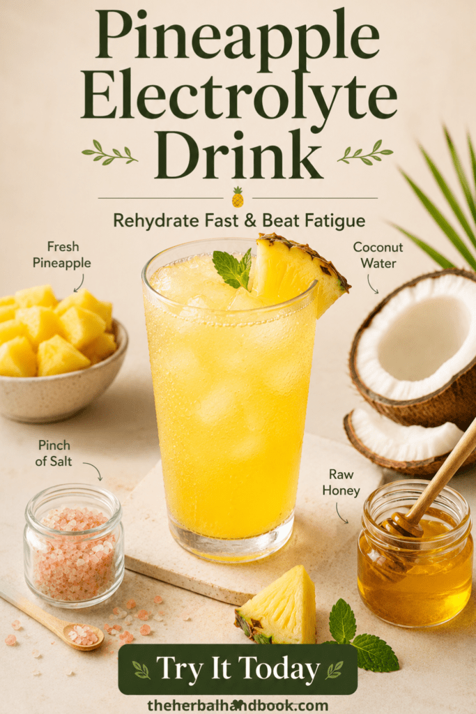 Homemade Electrolyte Drink with Pineapple: Rehydrate Fast and Beat Fatigue Naturally