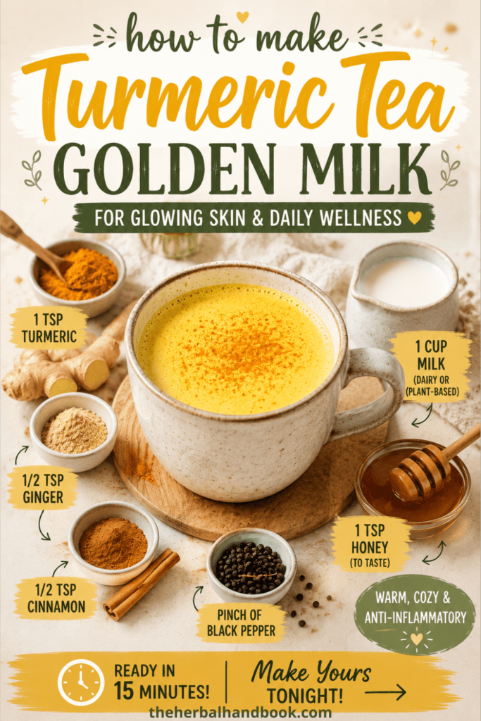 How to Make Turmeric Tea Golden Milk for Glowing Skin & Daily Wellness