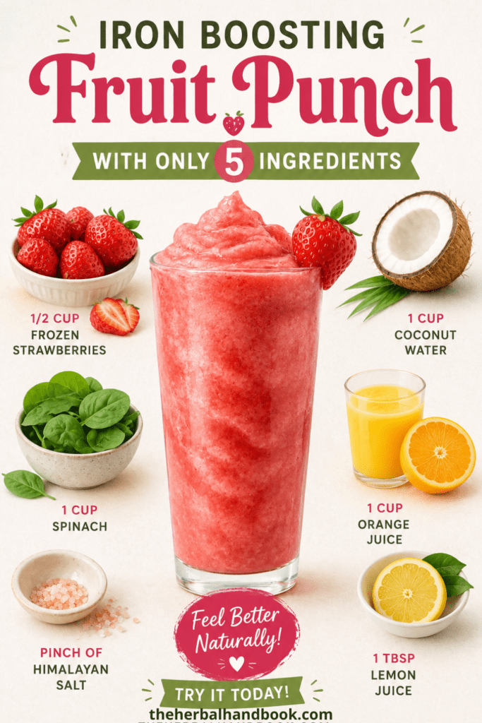 Iron Boosting Fruit Punch Using Only 5 Everyday Ingredients