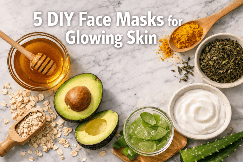 5 DIY Face Masks for Glowing Skin (Each One for a Different Skin Need)