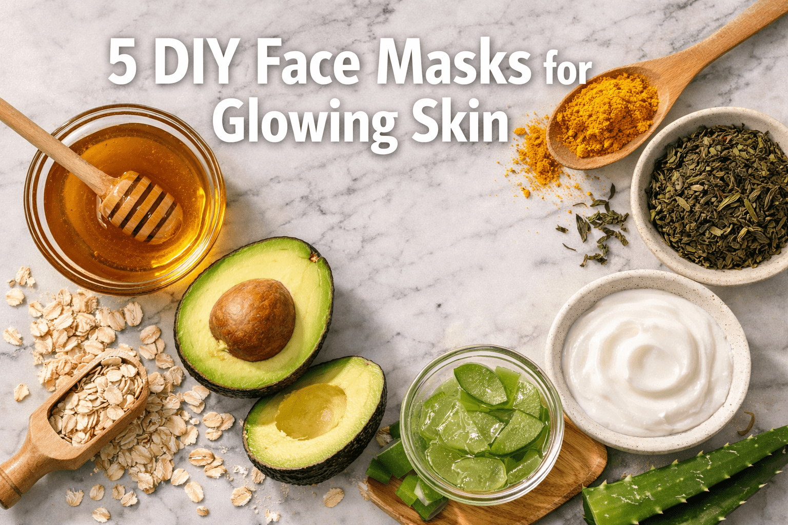 5 DIY Face Masks for Glowing Skin (Each One for a Different Skin Need)