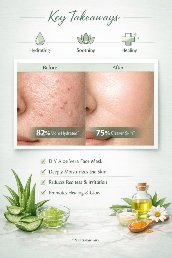 DIY Aloe Vera Face Mask for Glowing Skin Overnight
