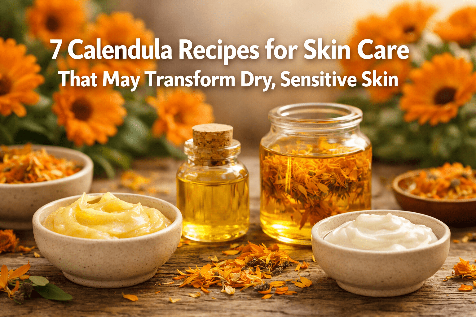 7 Calendula Recipes for Skin Care That May Transform Dry, Sensitive Skin