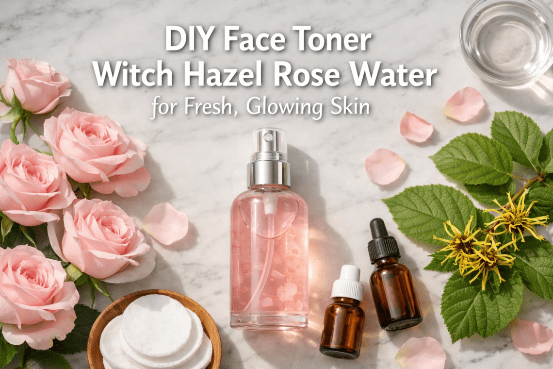 DIY Face Toner Witch Hazel Rose Water That May Leave Skin Fresh and Glowing