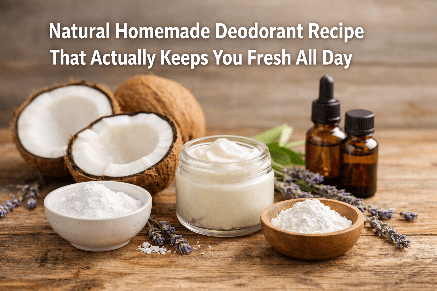 Natural Homemade Deodorant Recipe That Actually Keeps You Fresh All Day
