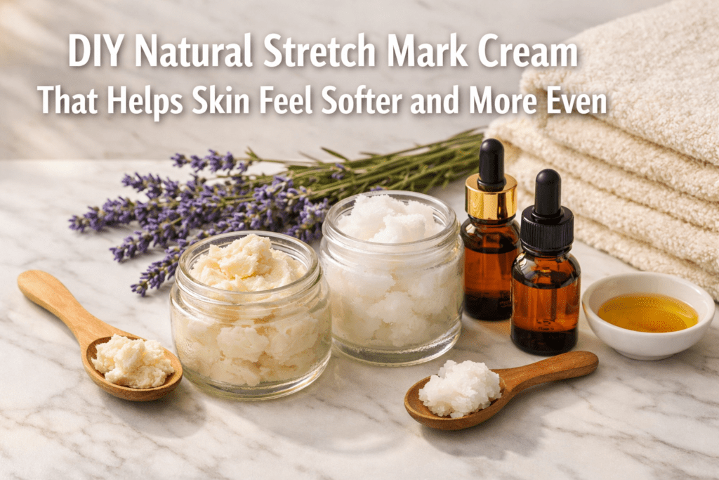 DIY Natural Stretch Mark Cream That Helps Skin Feel Softer and More Even