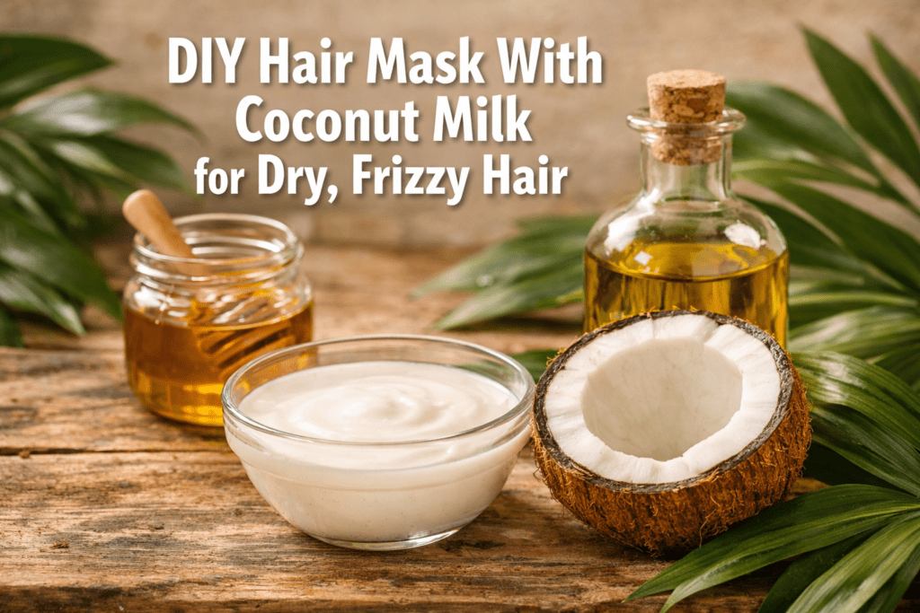 DIY Hair Mask With Coconut Milk for Dry, Frizzy Hair Using Only 3 Ingredients