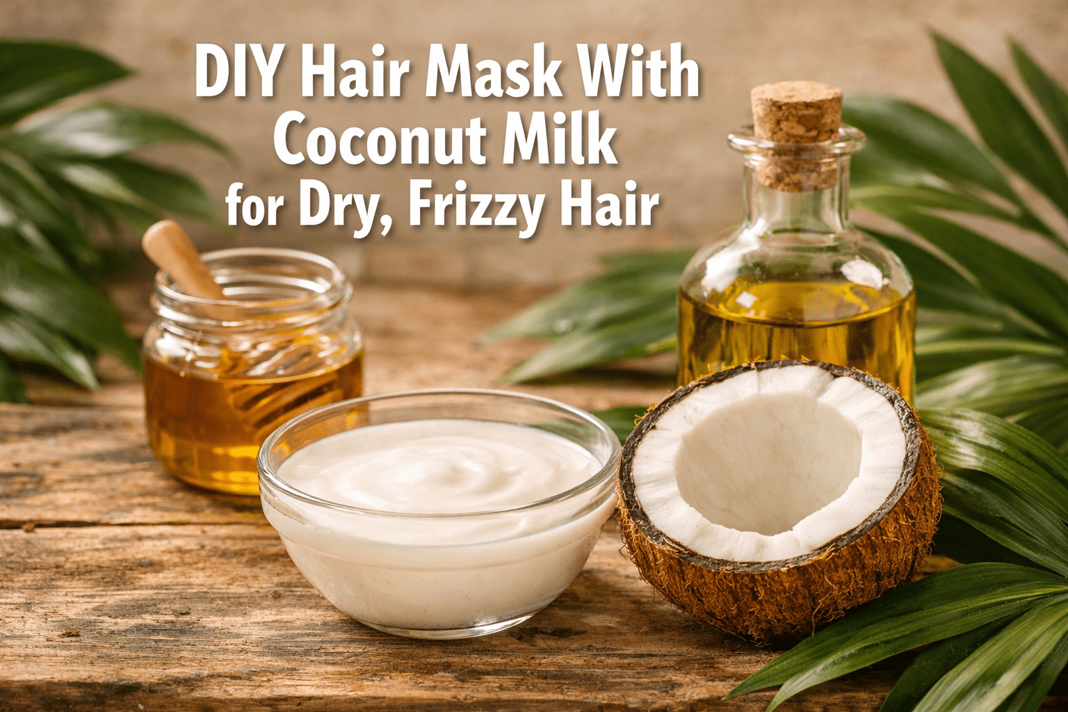DIY Hair Mask With Coconut Milk for Dry, Frizzy Hair Using Only 3 Ingredients