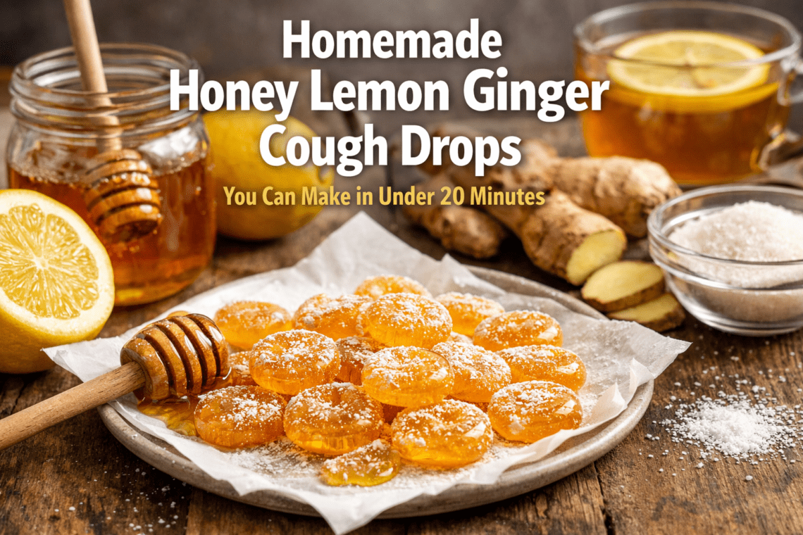 Homemade Honey Lemon Ginger Cough Drops You Can Make in Under 20 Minutes