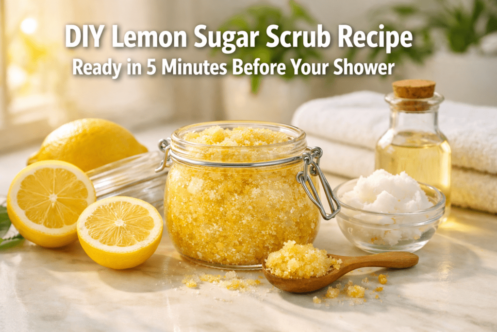 DIY Lemon Sugar Scrub Recipe You Can Make in 5 Minutes Before Shower