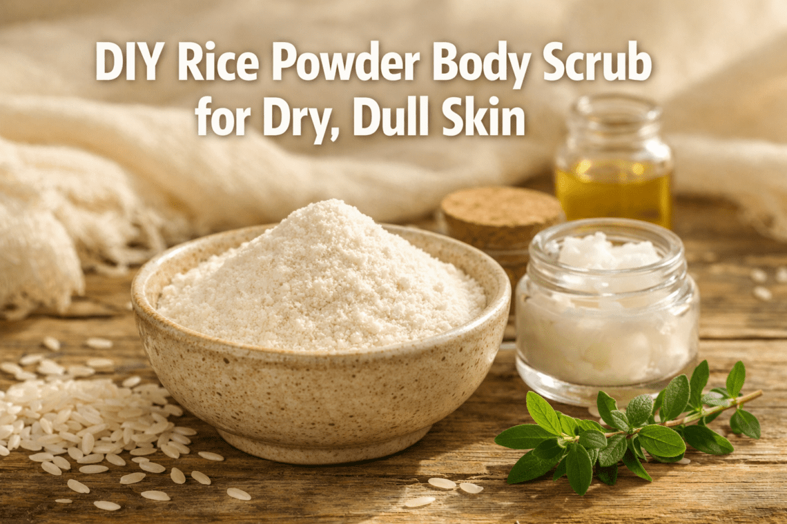 DIY Rice Powder Body Scrub for Dry, Dull Skin You Can Make in Minutes