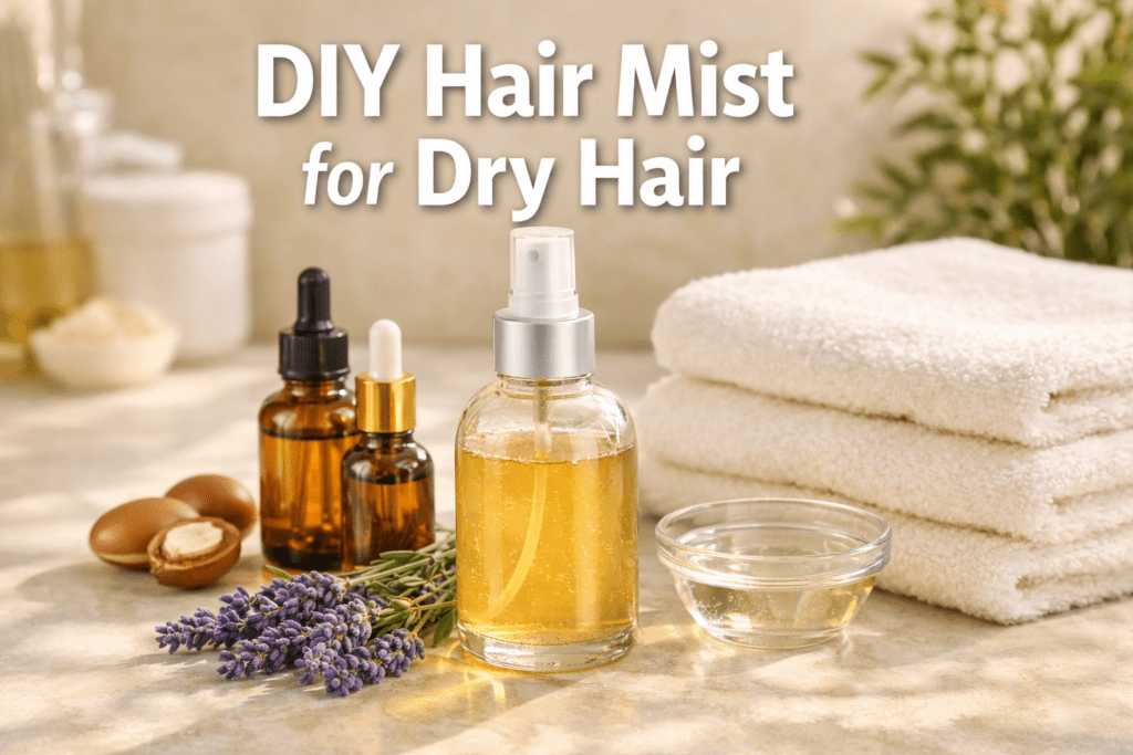 DIY Hair Mist for Dry Hair That Makes Hair Feel Soft and Hydrated Instantly