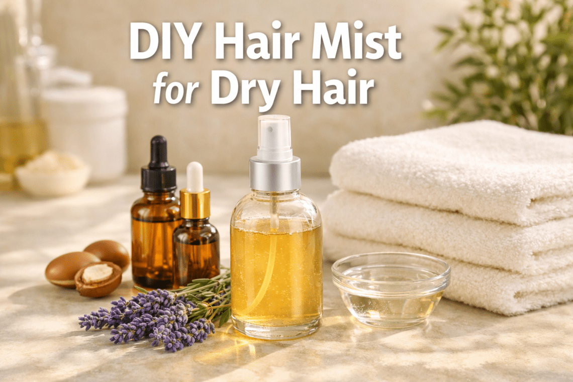 DIY Hair Mist for Dry Hair That Makes Hair Feel Soft and Hydrated Instantly