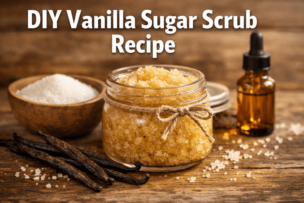 DIY Vanilla Sugar Scrub Recipe That Leaves Skin Soft, Glowy, and Smooth