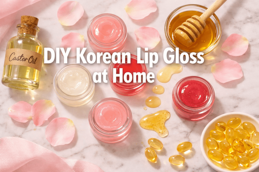DIY Korean Lip Gloss at Home That Makes Lips Look Naturally Plump & Glassy
