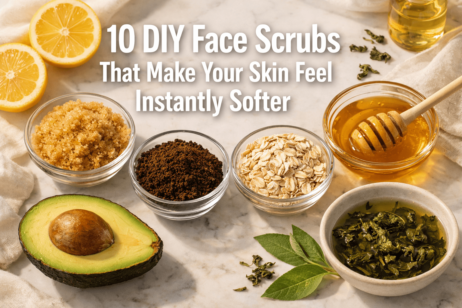 10 DIY Face Scrubs That Make Your Skin Feel Instantly Softer (You'll Notice Fast)