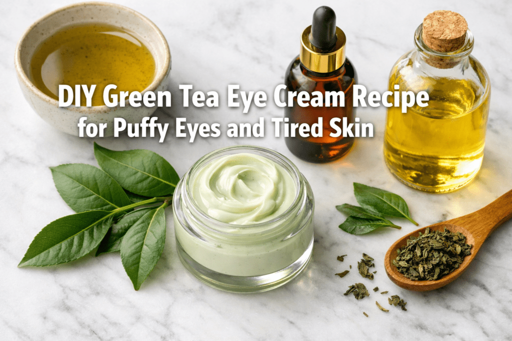 DIY Green Tea Eye Cream Recipe for Puffy Eyes and Tired Skin