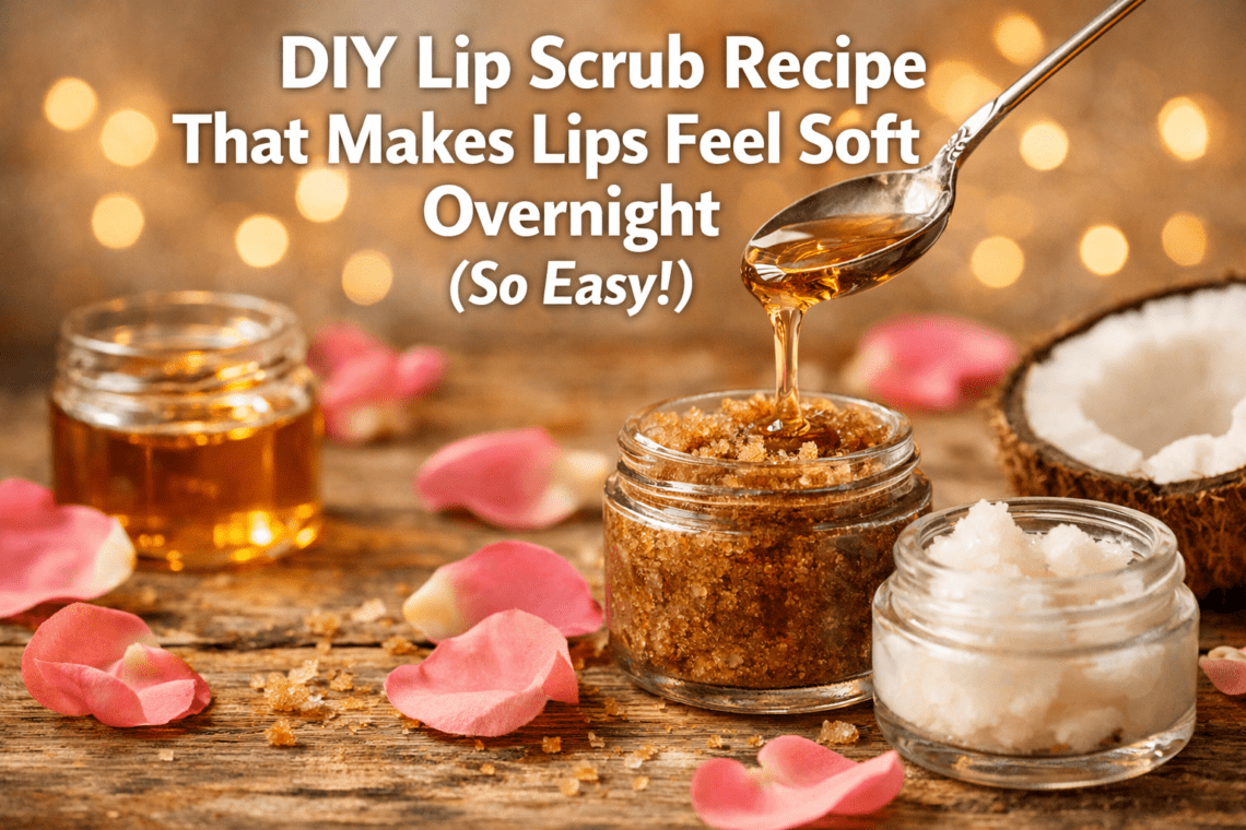 DIY Lip Scrub Recipe That Makes Lips Feel Soft Overnight (So Easy!)