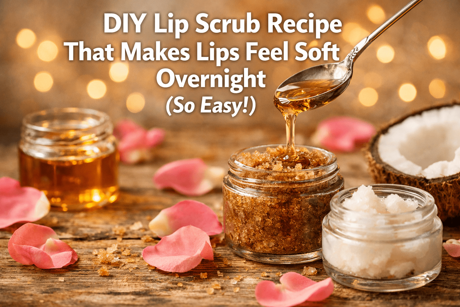 DIY Lip Scrub Recipe That Makes Lips Feel Soft Overnight (So Easy!)