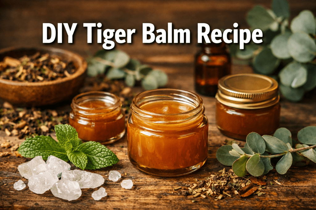 DIY Tiger Balm Recipe for Headaches, Sore Muscles, and Cold Season Relief