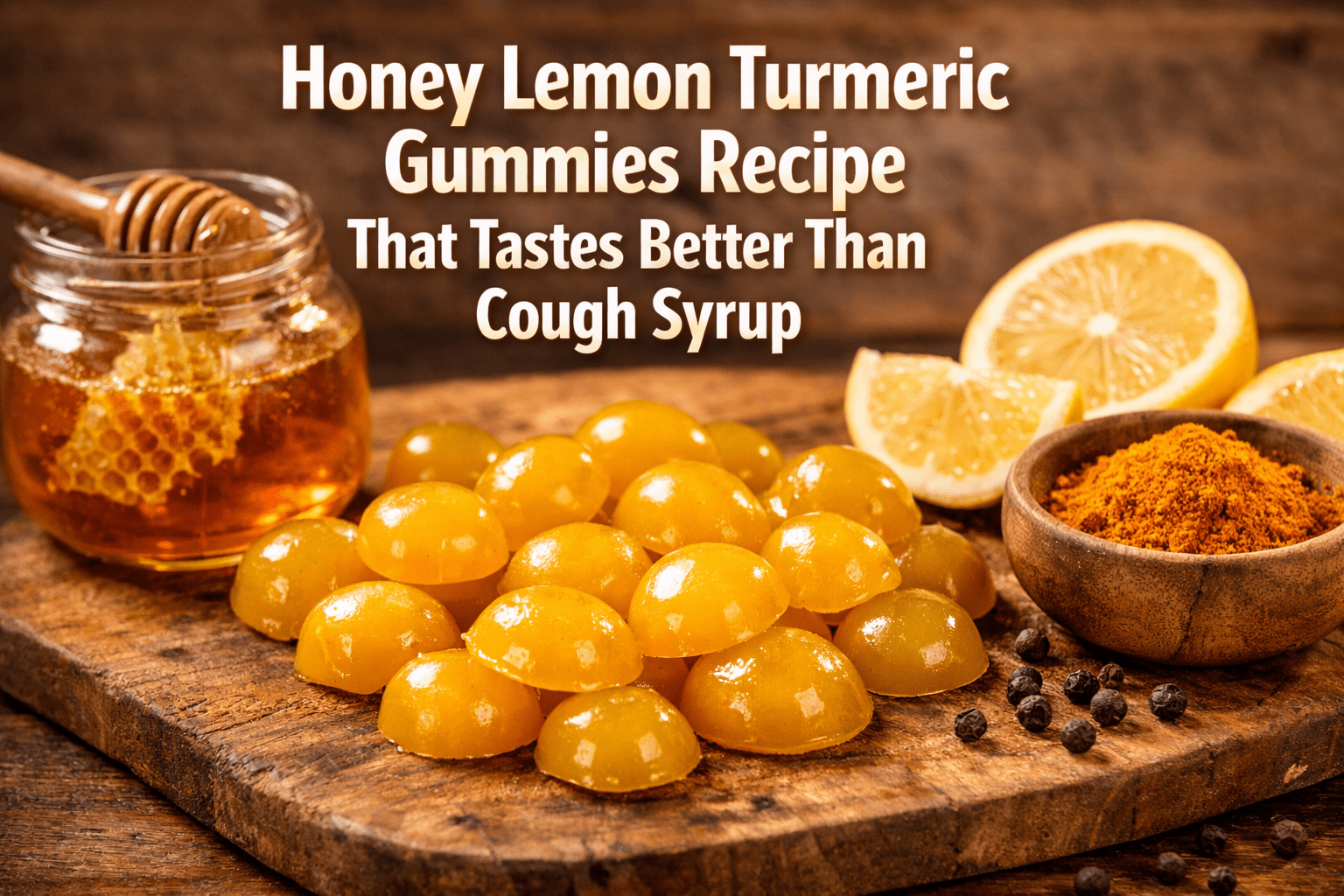Honey Lemon Turmeric Gummies Recipe That Tastes Better Than Cough Syrup