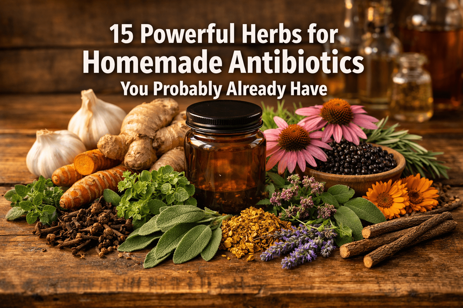 15 Powerful Herbs for Homemade Antibiotics You Probably Already Have