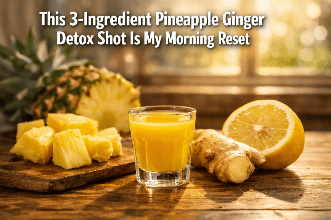 This 3-Ingredient Pineapple Ginger Detox Shot Is My Morning Reset