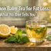 Lemon Balm Tea for Fat Loss: What No One Tells You About This Calming Drink