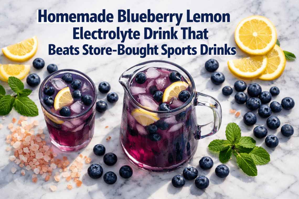 Homemade Blueberry Lemon Electrolyte Drink That Beats Store-Bought Sports Drinks