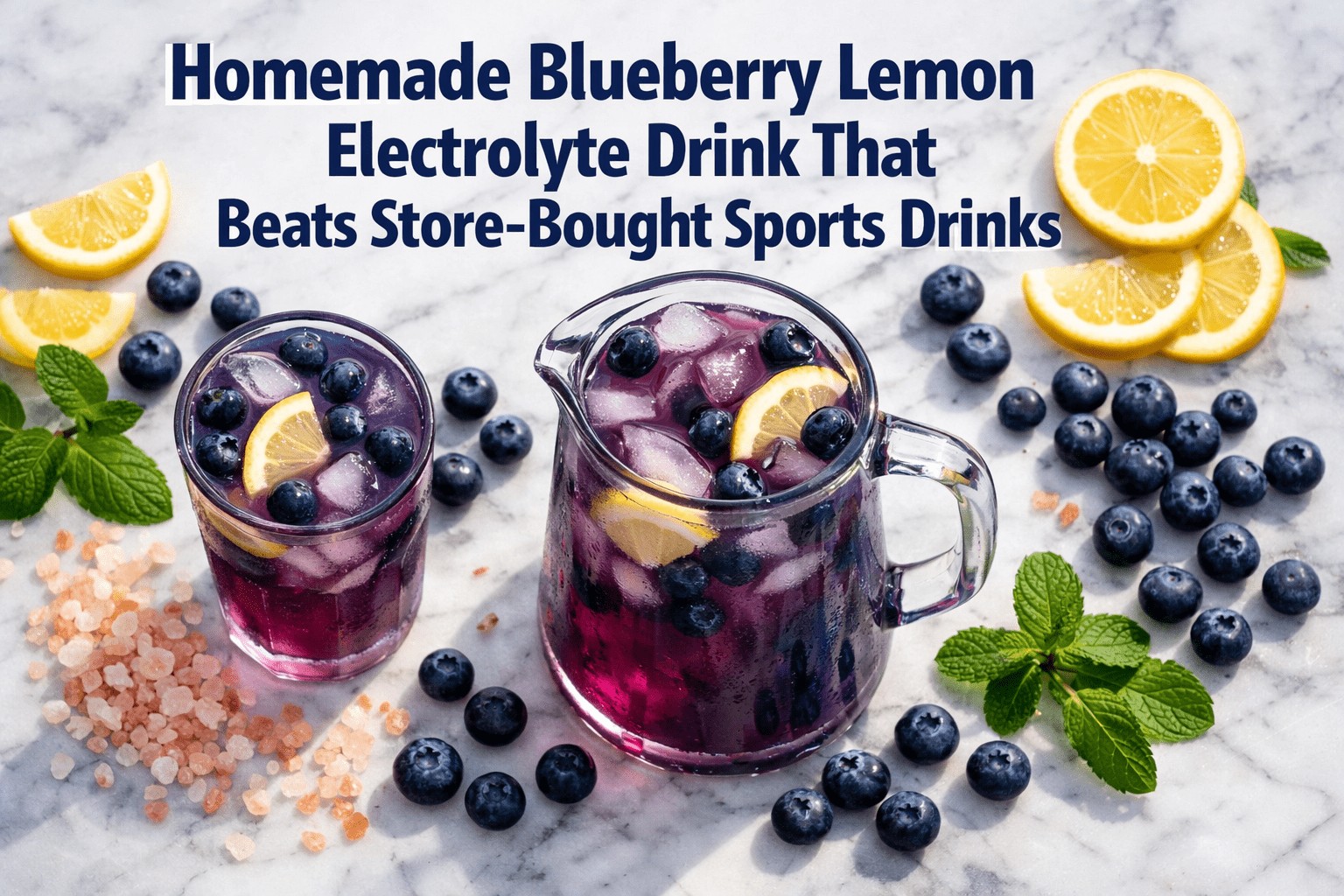 Homemade Blueberry Lemon Electrolyte Drink That Beats Store-Bought Sports Drinks