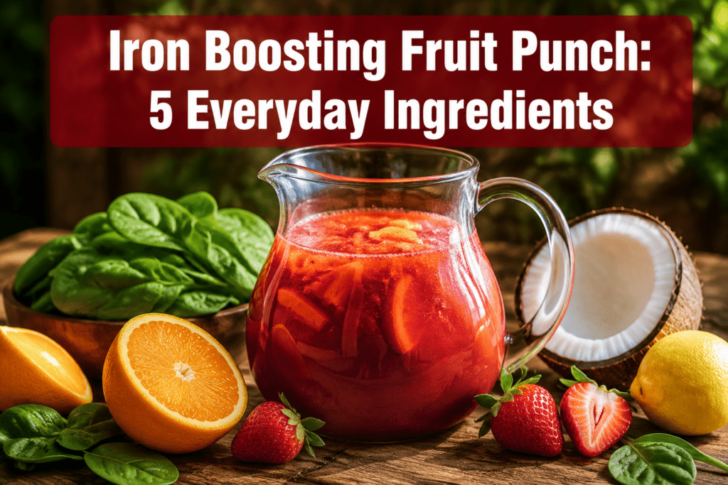 Iron Boosting Fruit Punch Using Only 5 Everyday Ingredients