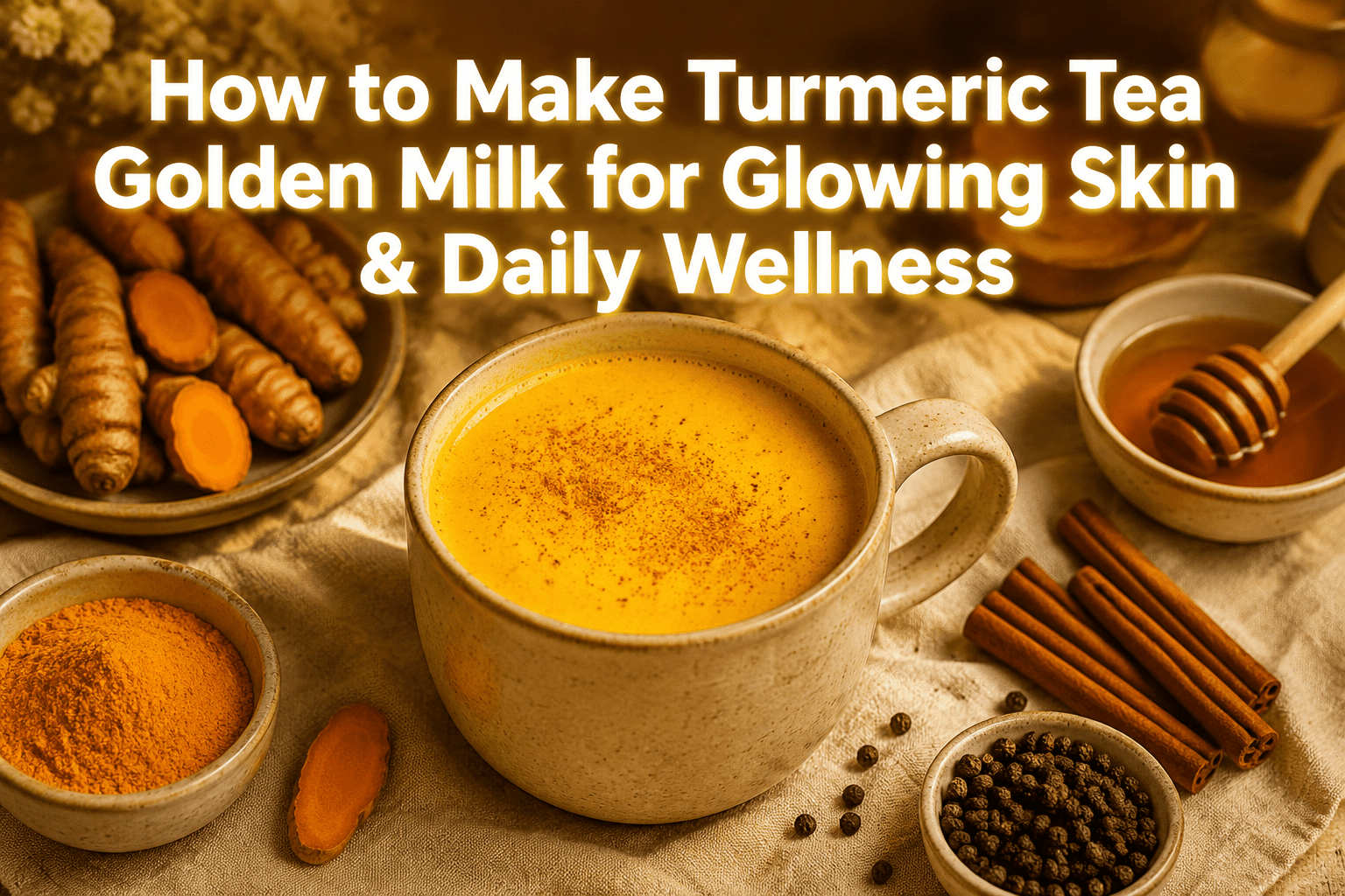 How to Make Turmeric Tea Golden Milk for Glowing Skin & Daily Wellness