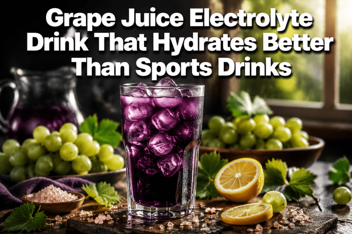 Grape Juice Electrolyte Drink That Hydrates Better Than Sports Drinks
