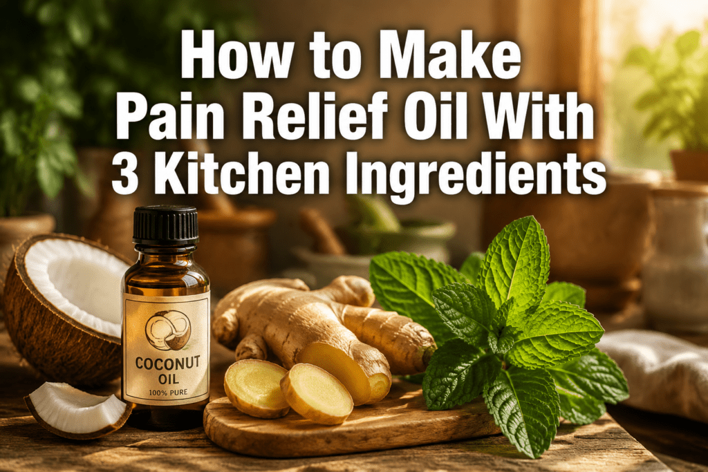 How to Make Pain Relief Oil With 3 Kitchen Ingredients for Sore Muscles