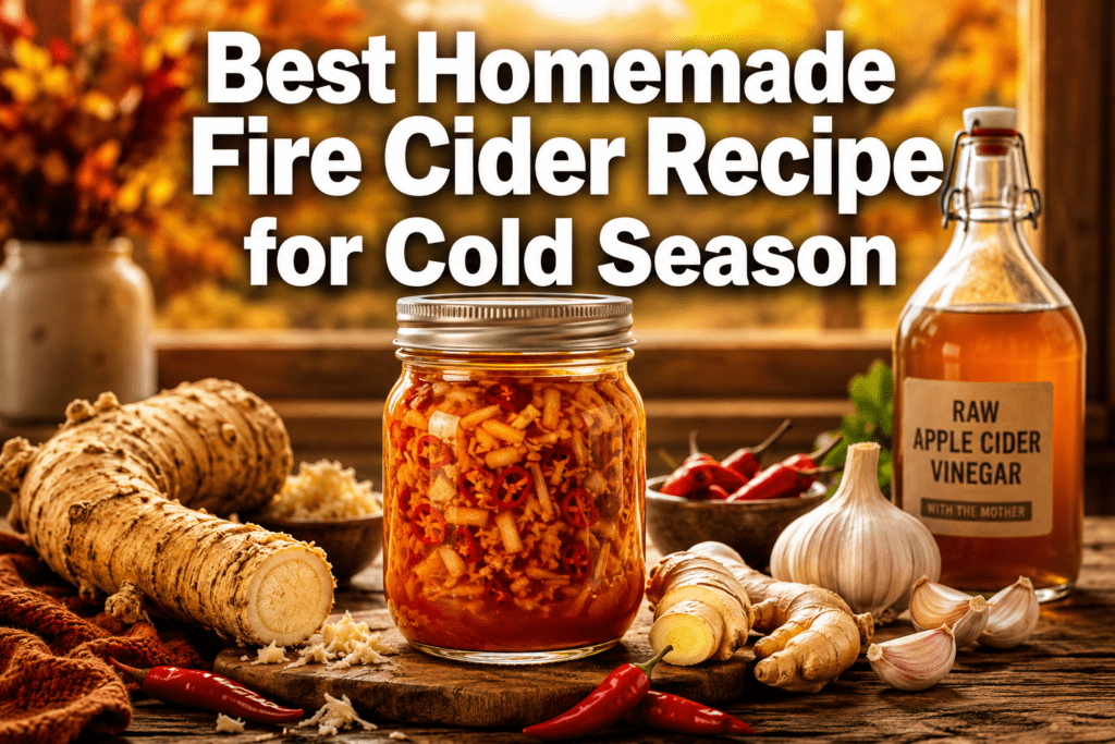 Best Homemade Fire Cider Recipe for Cold Season (Why Everyone Makes a Jar Every Fall)